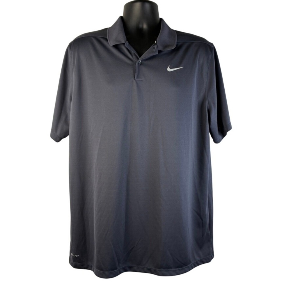 Nike Golf Dri-FIT Men's Size XL Navy Blue Short Sleeve Performance Polo Shirt